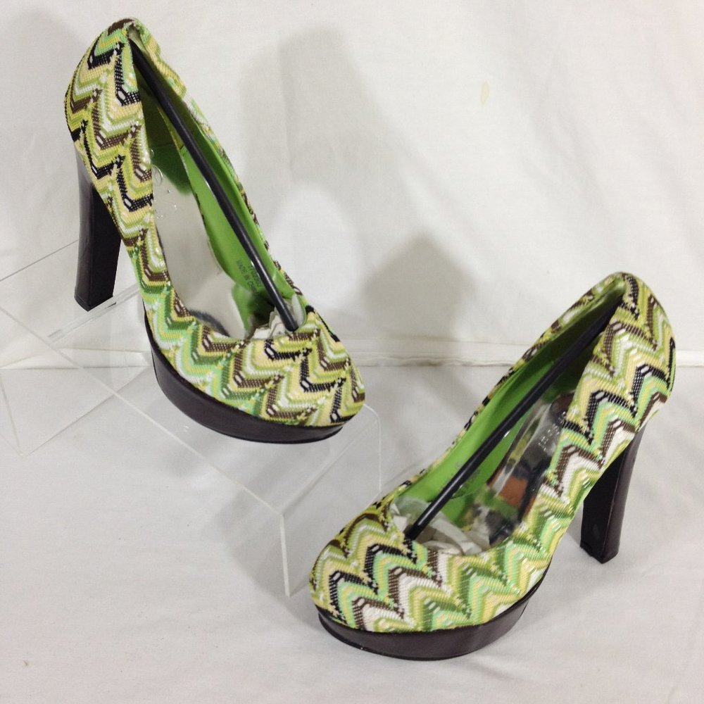 Shoes of Soul-Final Price- Green Stiletto/Pump/ Platform Heels Sz 6